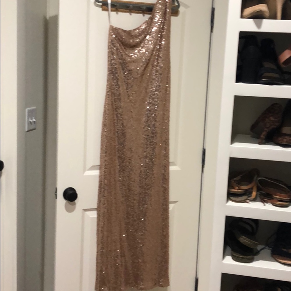 Sequin formal gown Rose gold
